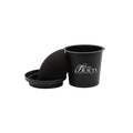 Dual-End Beauty Sponge with Storage Cup | Black
